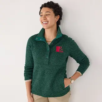 A green pullover.