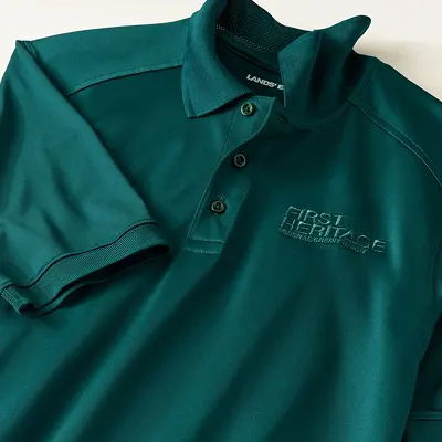 A green polo.