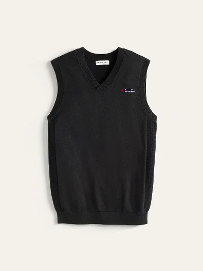 Black unisex sweater vest