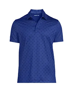 Blue pattern rapid dry polo.