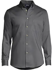 A gray Easy Care Twill dress shirt.