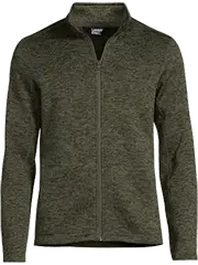 A dark green Sweater Fleece.