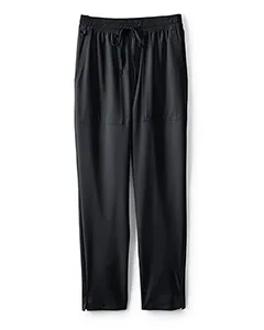 Unisex black performance bottom pants.