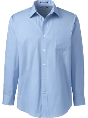 A light blue Broadcloth dress shirt.