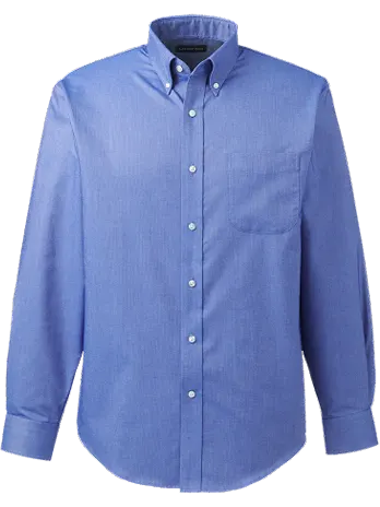 A blue Oxford dress shirt.