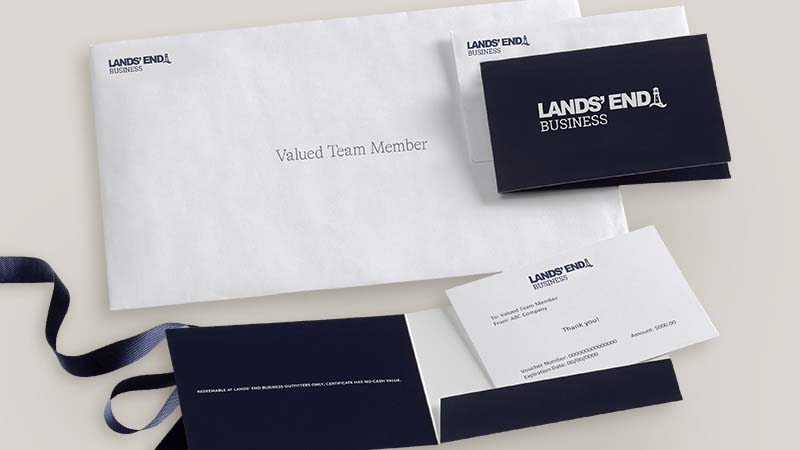 A Lands’ End program certificate.